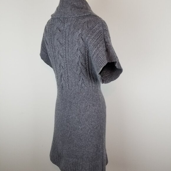 Banana Republic Wool & Cashmere Grey Cowl Neck Knit Sweater Dress * Ladies Small - Picture 6 of 9